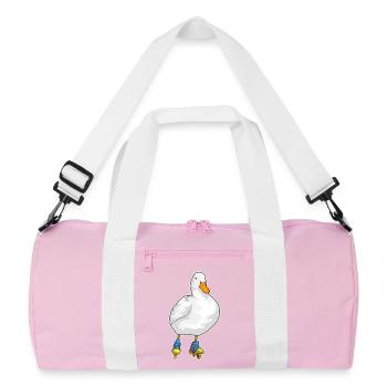Duck Inline skating Inline skates - Recycled Duffel Bag - pink/white - Front