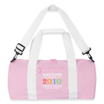 2010 - Born 2010 - Year of birth 2010 - Recycled Duffel Bag - pink/white - Front
