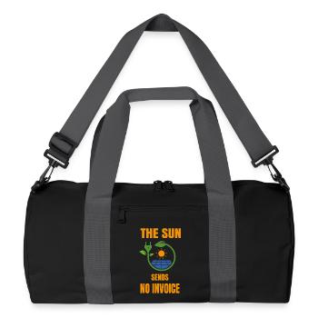 Soleil Pas de facture système solaire énergie solaire - Sac de sport recyclé - noir/gris graphite - Devant