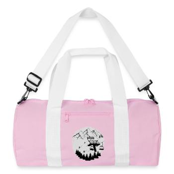 Dans la zone neige - Ski Sports d’hiver - Sac de sport recyclé - rose/blanc - Devant