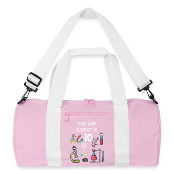 Ce savant fou a 10 ans - Sac de sport recyclé - rose/blanc - Devant