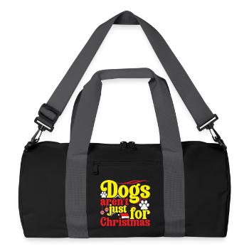 Message de Noël pour les amoureux des chiens - Sac de sport recyclé - noir/gris graphite - Devant