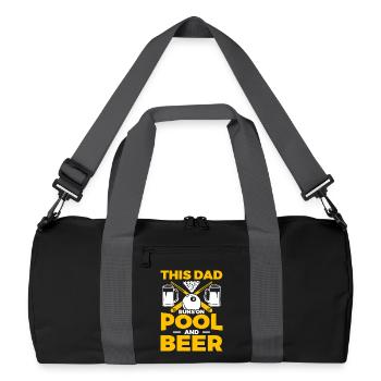 Billard Papa - Recycelte Duffel Bag - Schwarz/Graphitgrau - Vorne