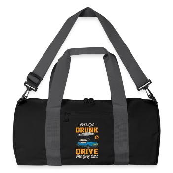 Betrinken wir uns und fahren Golfwagen - Recycelte Duffel Bag - Schwarz/Graphitgrau - Vorne