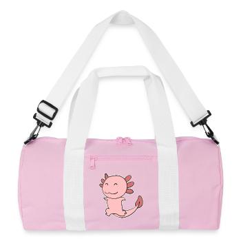 Motif Axolotl - Sac de sport recyclé - rose/blanc - Devant