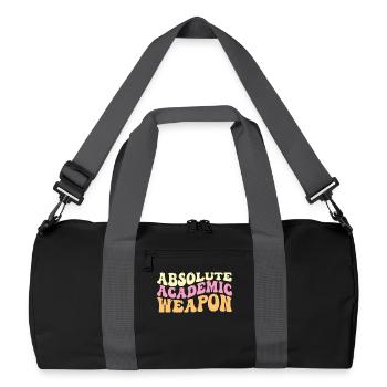 Students Absolute Academic Weapon - Recycled Duffel Bag - black/graphite grey - Front
