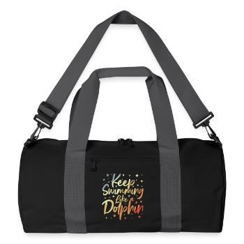 Blague du nageur - Sac de sport recyclé - noir/gris graphite - Devant