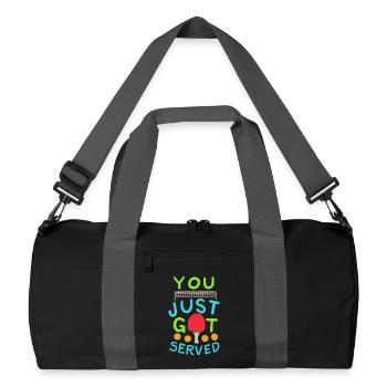 Blague sur le tennis de table - Sac de sport recyclé - noir/gris graphite - Devant