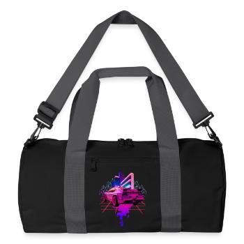 Rétro Wave Voiture de sport Vaporwave - Sac de sport recyclé - noir/gris graphite - Devant