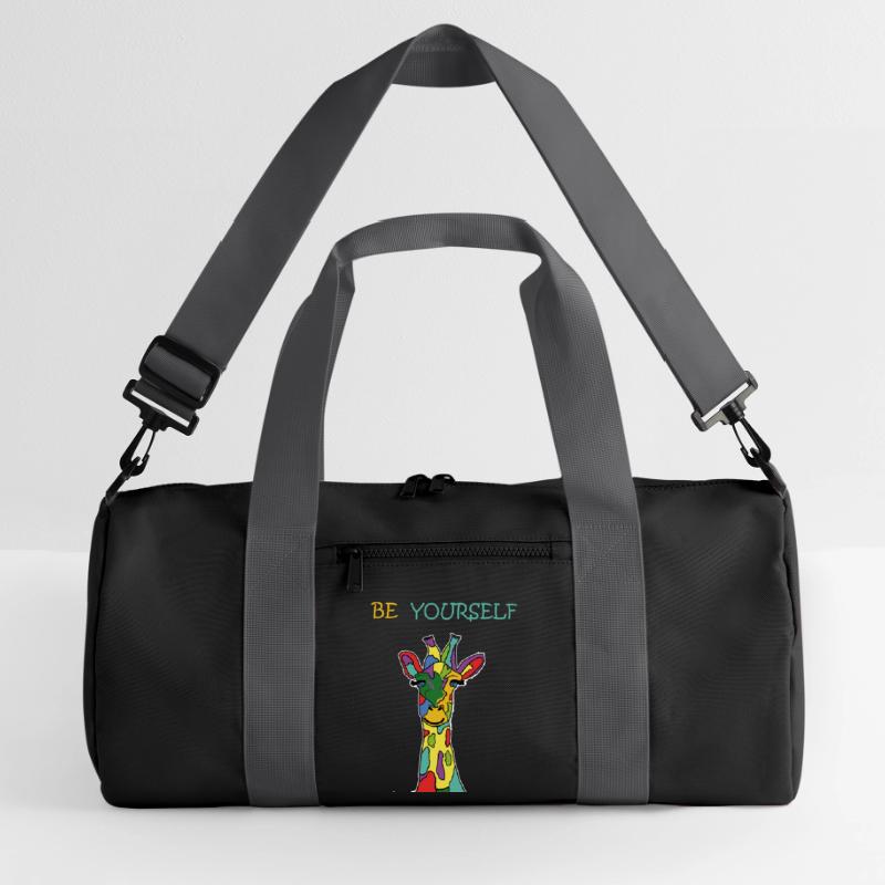 Giraffe Be Yourself Sei Du Selbst Bunt Anders Recycelte Duffel Bag