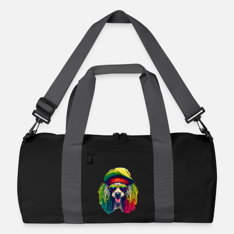 Cooler Rasta-Pudel bunt Recycelte Duffel Bag