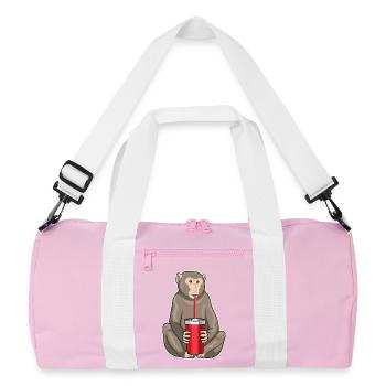 Monkey Mug à emporter - Sac de sport recyclé - rose/blanc - Devant