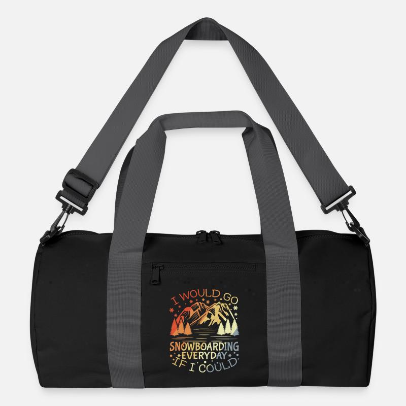 Snowboarder Motivation Recycelte Duffel Bag