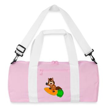 Carotte de cheval - Sac de sport recyclé - rose/blanc - Devant