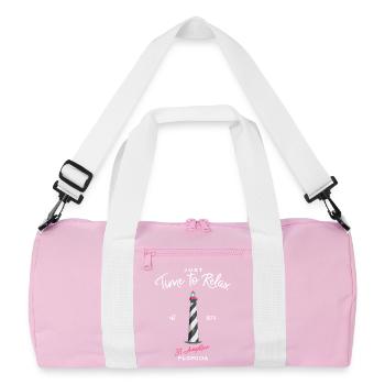 Floride, St. Augustine Lighthouse, États-Unis - Sac de sport recyclé - rose/blanc - Devant