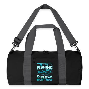 Dicton de pêcheur - Sac de sport recyclé - noir/gris graphite - Devant
