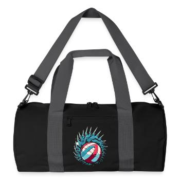Logo de volley-ball - Sac de sport recyclé - noir/gris graphite - Devant