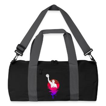Water polo players Sunset - Recycled Duffel Bag - black/graphite grey - Front