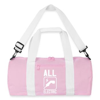 All Electric Supercharge - für Elektro Auto Fans - Recycelte Duffel Bag - Rosa/Weiß - Vorne