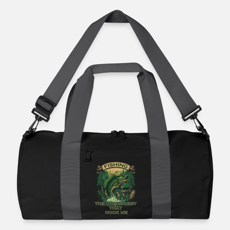Big fish on the hook Recycled Duffel Bag