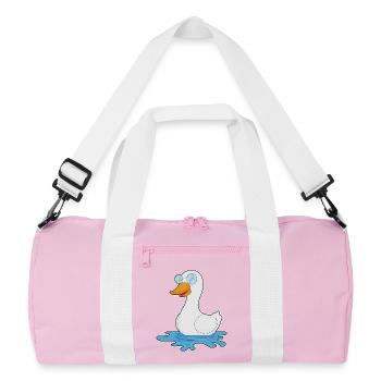 Lunettes de canard - Sac de sport recyclé - rose/blanc - Devant