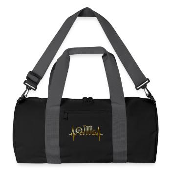 Singapur Skyline Herzschlag Asien I Love Singapore - Recycelte Duffel Bag - Schwarz/Graphitgrau - Vorne