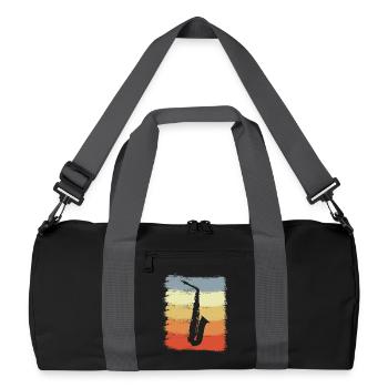 Vintage Saxophone - Recycled Duffel Bag - black/graphite grey - Front