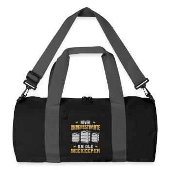Ne sous-estimez jamais un vieil apiculteur - Sac de sport recyclé - noir/gris graphite - Devant