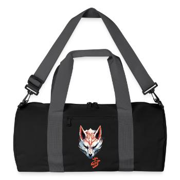 Anime Kitsune Fox Masque Kumiho Samouraï Japon - Sac de sport recyclé - noir/gris graphite - Devant