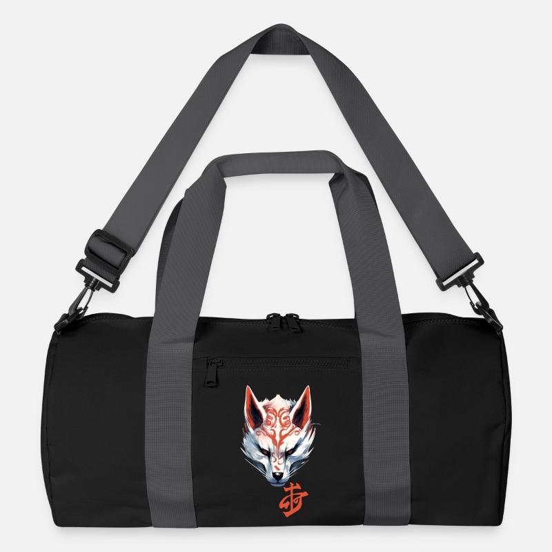 Anime Kitsune Fox Mask Kumiho Samurai Japan Recycled Duffel Bag