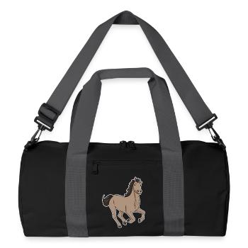 Cheval mignon - Équitation - Sac de sport recyclé - noir/gris graphite - Devant