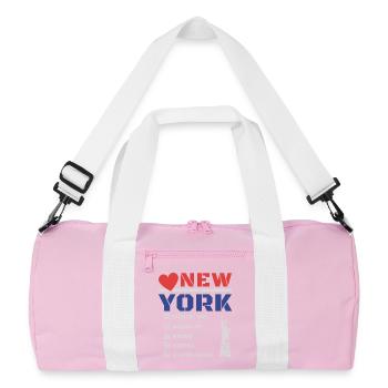 New York City Fünf Bezirke lieben die New Yorker Bronx - Recycelte Duffel Bag - Rosa/Weiß - Vorne