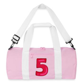 5 - Recycelte Duffel Bag - Rosa/Weiß - Vorne