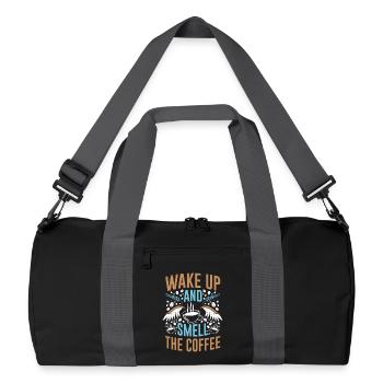 Wake Up and Smell the Coffee - Recycled Duffel Bag - black/graphite grey - Front