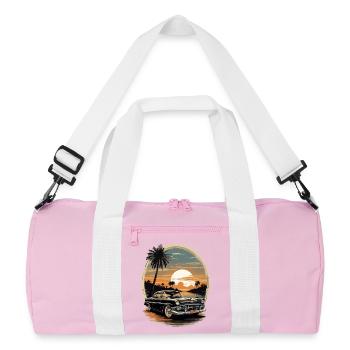 Classic Cars 1950 - Recycled Duffel Bag - pink/white - Front