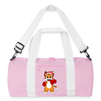 Boîtes de Noël Tigre - Sac de sport recyclé - rose/blanc - Devant