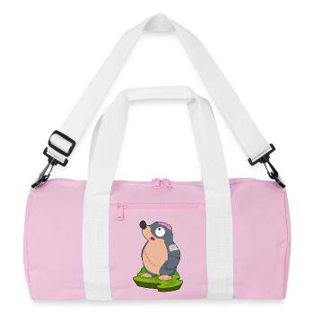Taupe Halloween Zombie - Sac de sport recyclé - rose/blanc - Devant