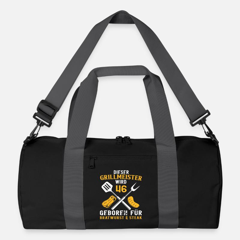46 Geburtstag Griller Grill Grillen Spruch Recycelte Duffel Bag
