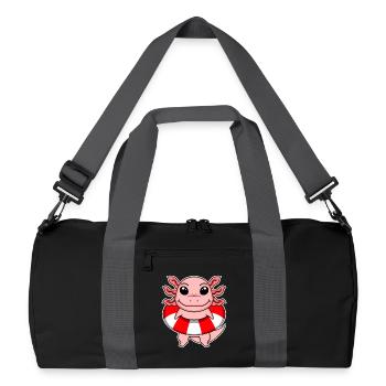 Axolotl Motif Sauveteur Enfants - Sac de sport recyclé - noir/gris graphite - Devant