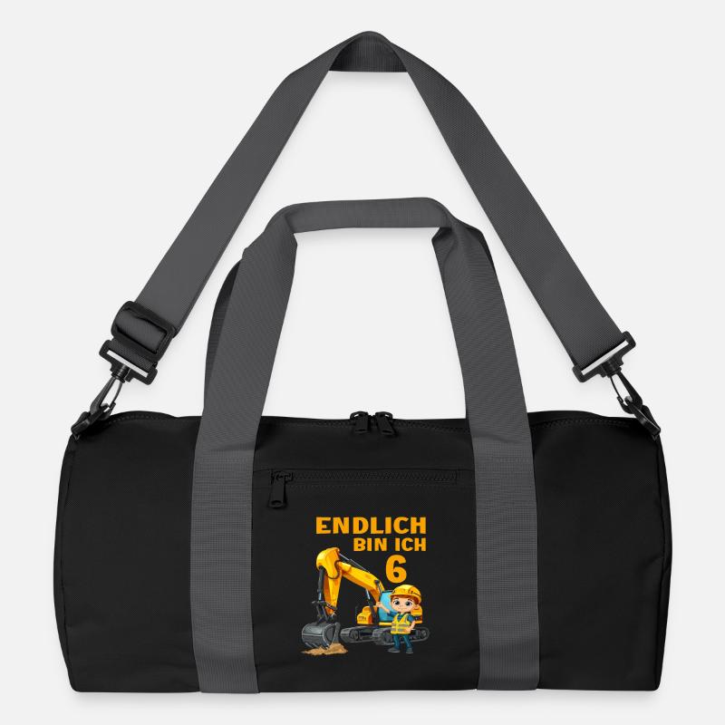 Baggerfahrer 6 Geburtstag Baggern 6 Jahre Bagger Recycelte Duffel Bag