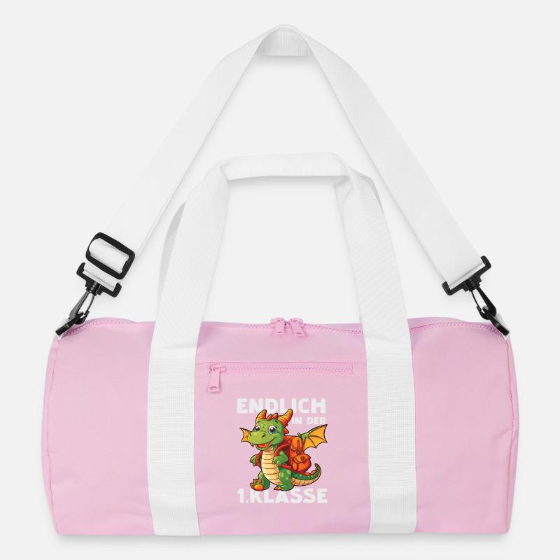 Drache 1 Klasse Einschulung Schule Drachen Spruch Recycelte Duffel Bag