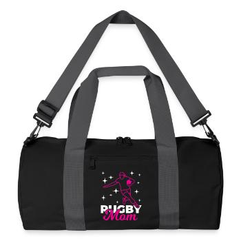 Rugby Mom - Recycled Duffel Bag - black/graphite grey - Front