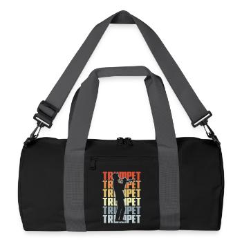 Retro Trumpet - Recycled Duffel Bag - black/graphite grey - Front