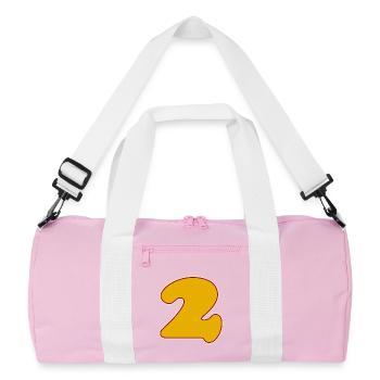 2 - Recycled Duffel Bag - pink/white - Front