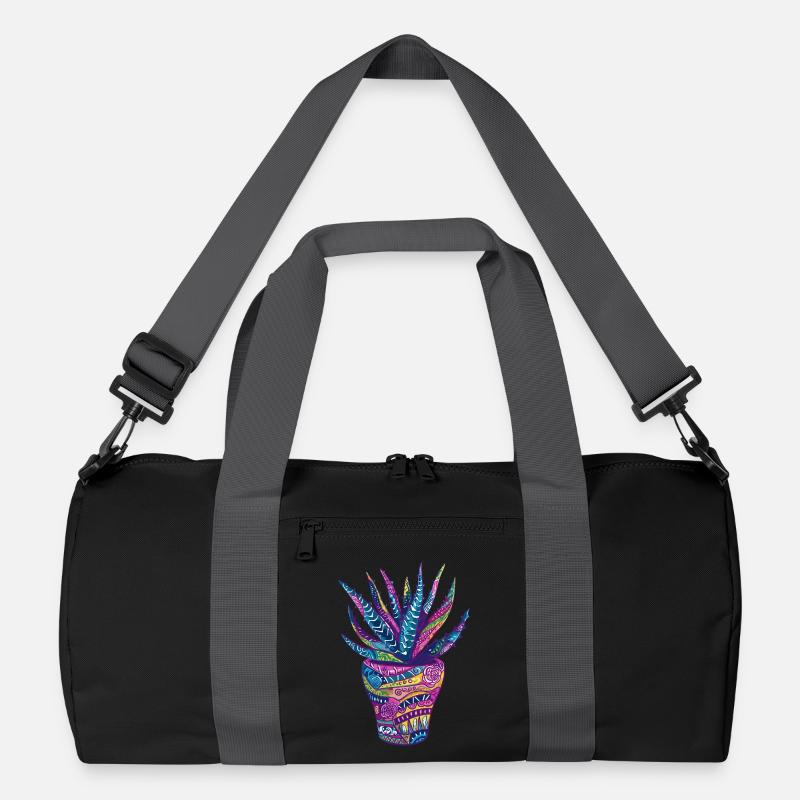 Aloe Vera Psychedelisch Sukkulente Pflanze Garten Recycelte Duffel Bag