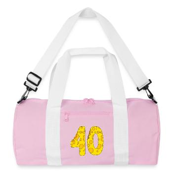 40 ans de fromage Lustig - Sac de sport recyclé - rose/blanc - Devant