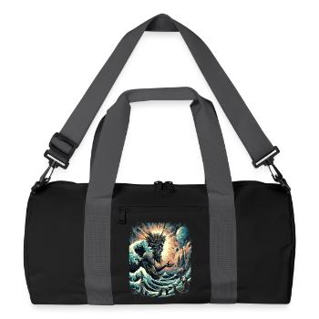 Poseidon's Great Wave off Kanagawa - Recycled Duffel Bag - black/graphite grey - Front