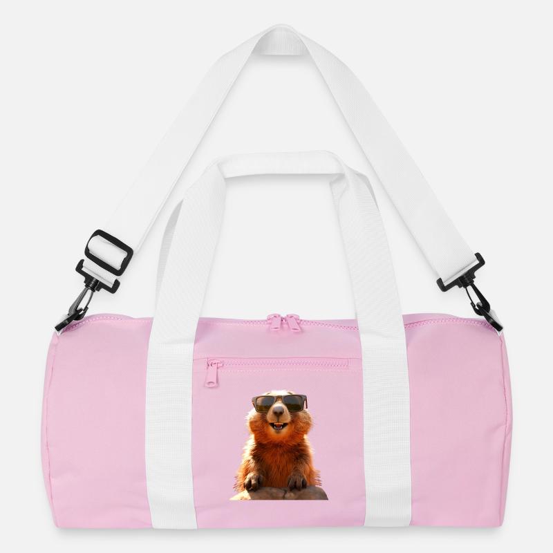 Murmeltier mit Sonnenbrille Nagetier Erdhörnchen Recycelte Duffel Bag