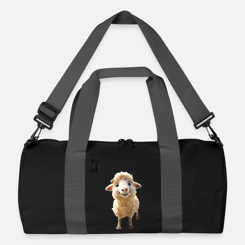 Schaf Lamm Mäh Schäfchen Schäfer Süße Schafe Schaf - Recycelte Duffel Bag - Schwarz/Graphitgrau