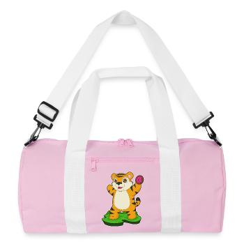 Tiger Donut - Recycelte Duffel Bag - Rosa/Weiß - Vorne